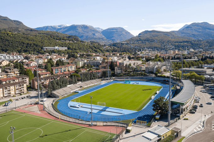 Running track at Stadio Quercia